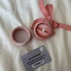 7 Ct 14K Gold Oval Moissanite Engagement Ring